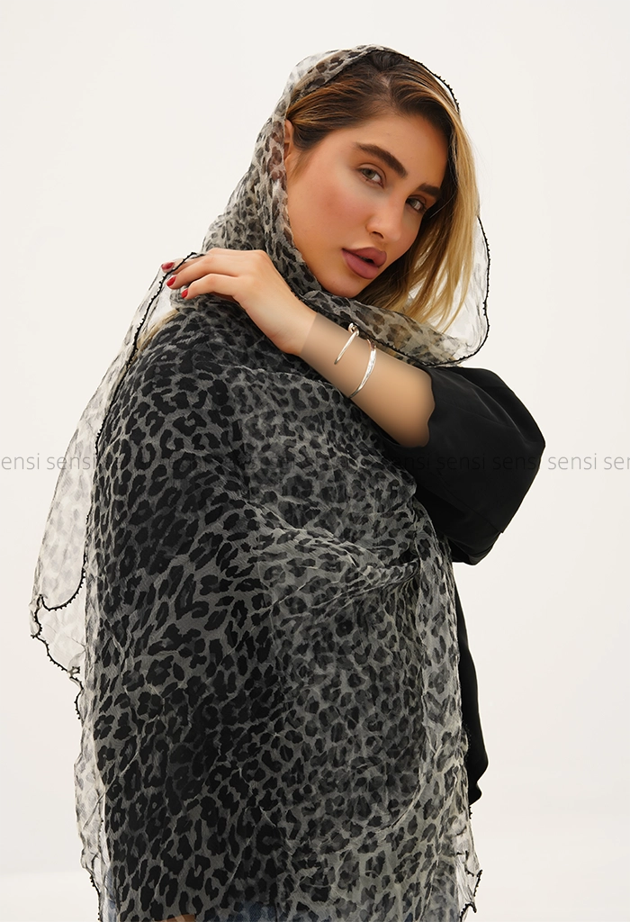 شال توری پلنگی کد1005666